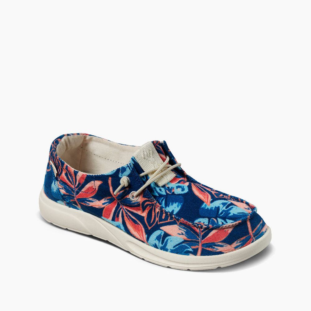 Reef Women's Cushion Coast - Casual Shoes Blue/Coral | 01645-YAFM